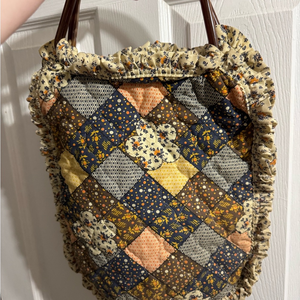Patchwork Quilted Tote Bag - Multicolor - image 2